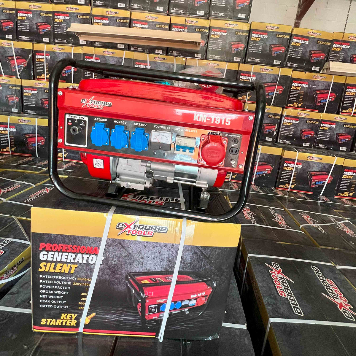 Generador a Gasolina 9500W ExtremeTools Trifásico | Alta Potencia Industrial