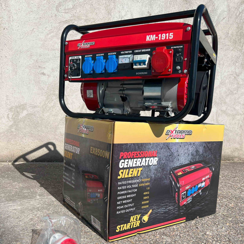 Generador a Gasolina 9500W ExtremeTools Trifásico | Alta Potencia Industrial
