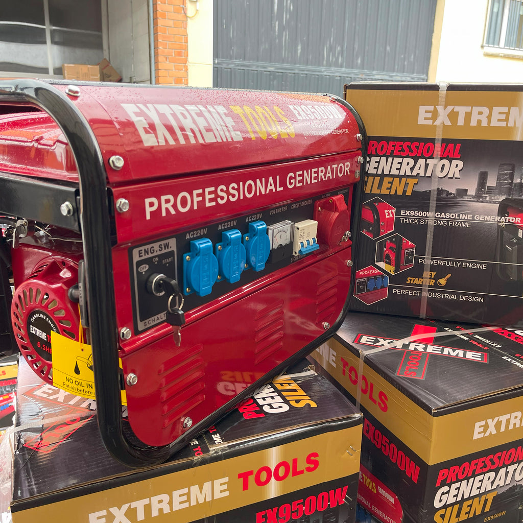 Generador a Gasolina 9500W ExtremeTools Trifásico potencia profesional