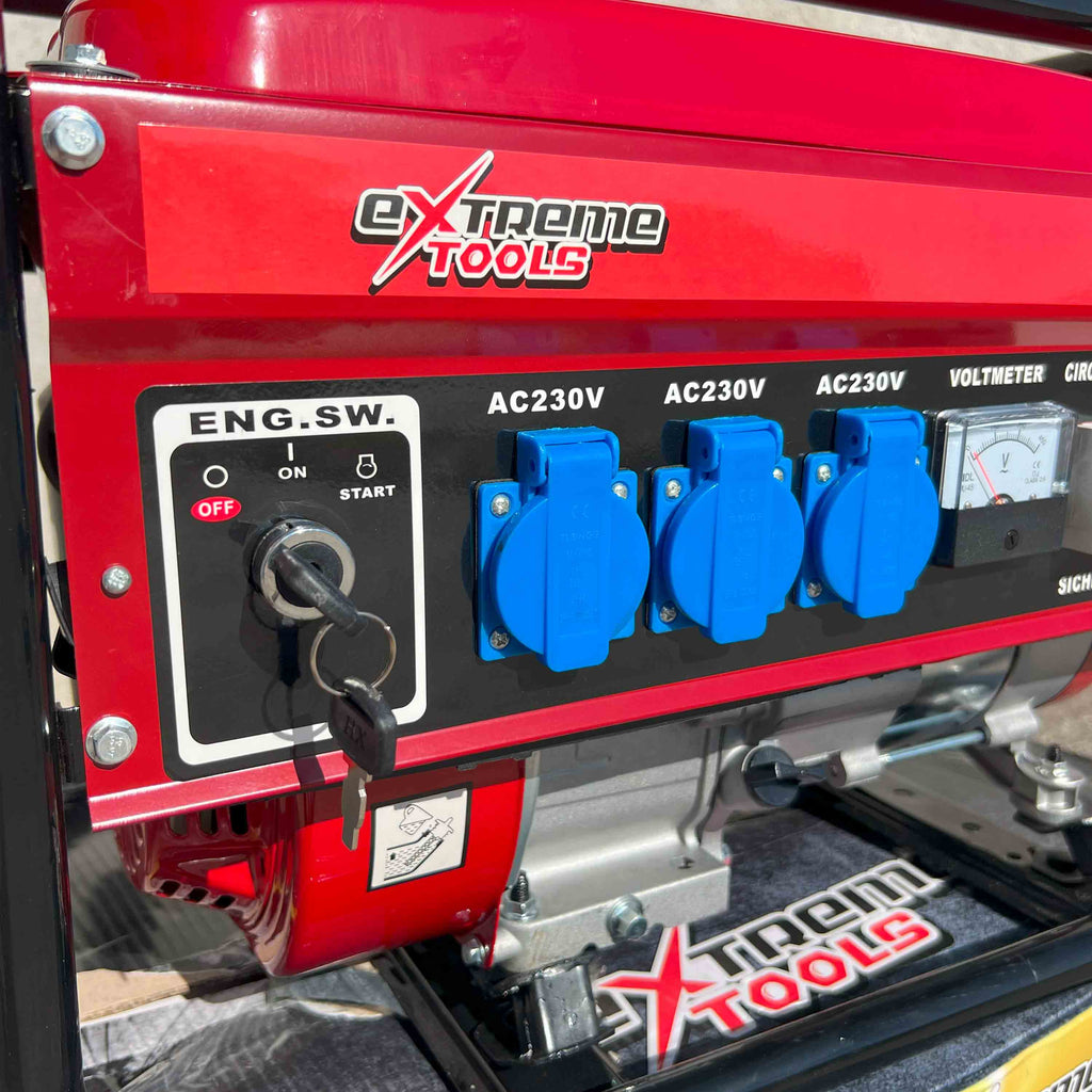 Generador a Gasolina 9500W ExtremeTools Trifásico | Alta Potencia Industrial
