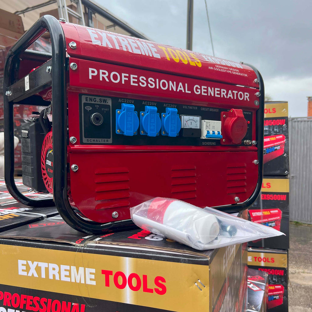 Generador a Gasolina 9500W ExtremeTools Trifásico potencia profesional