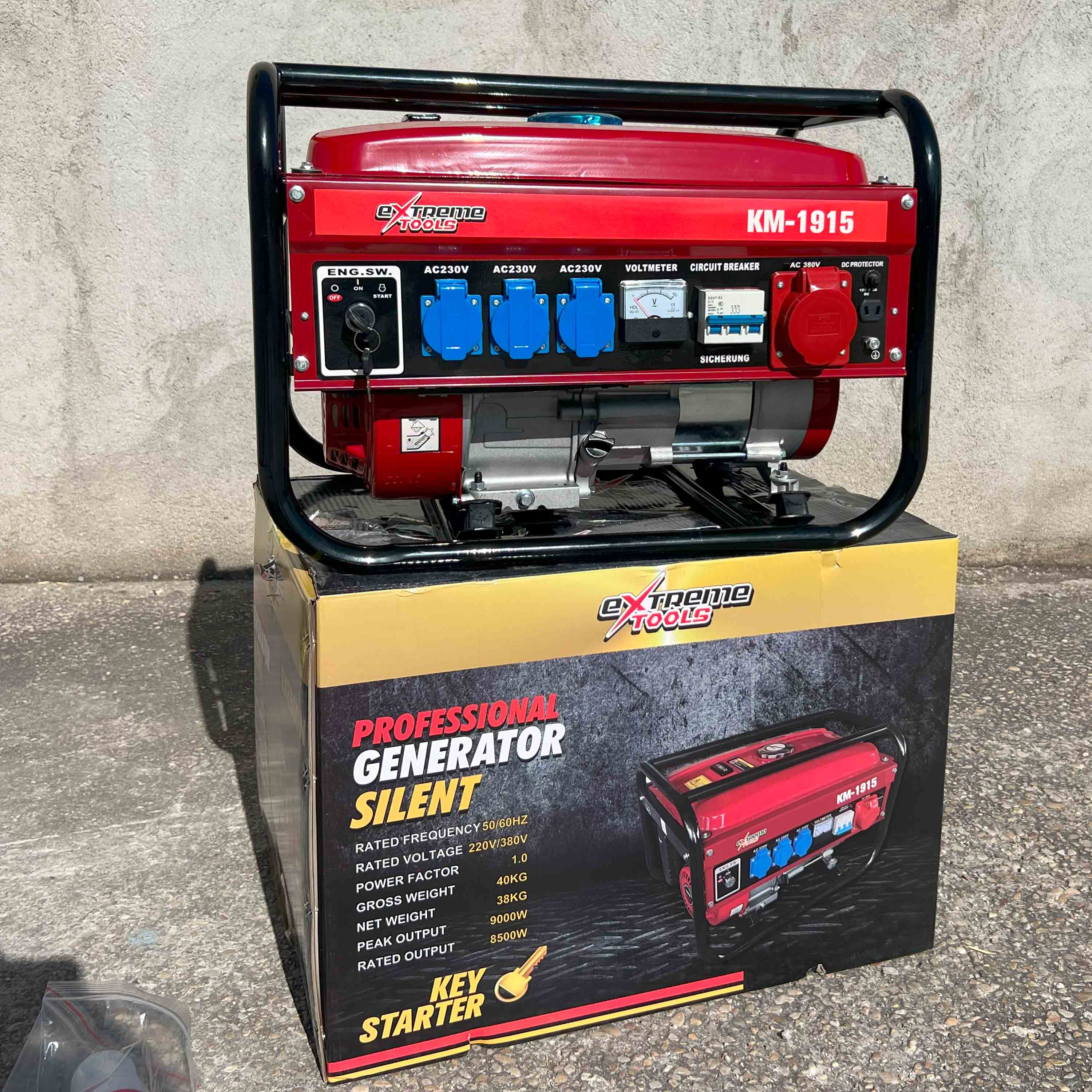 Generador a Gasolina 9500W ExtremeTools Trifásico | Alta Potencia Industrial