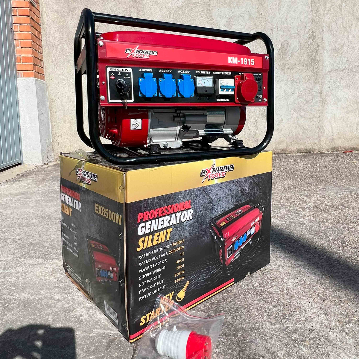 Generador a Gasolina 9500W ExtremeTools Trifásico | Alta Potencia Industrial