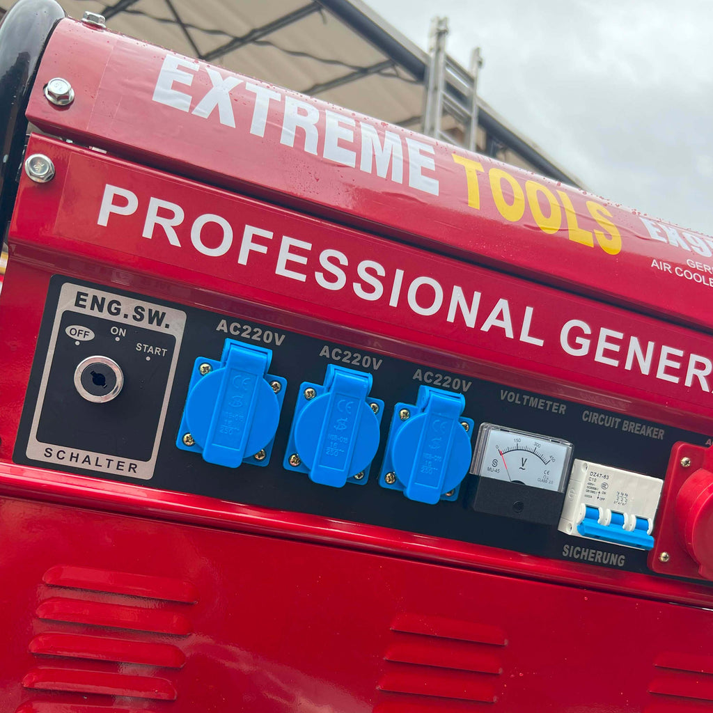 Generador a Gasolina 9500W ExtremeTools Trifásico potencia profesional
