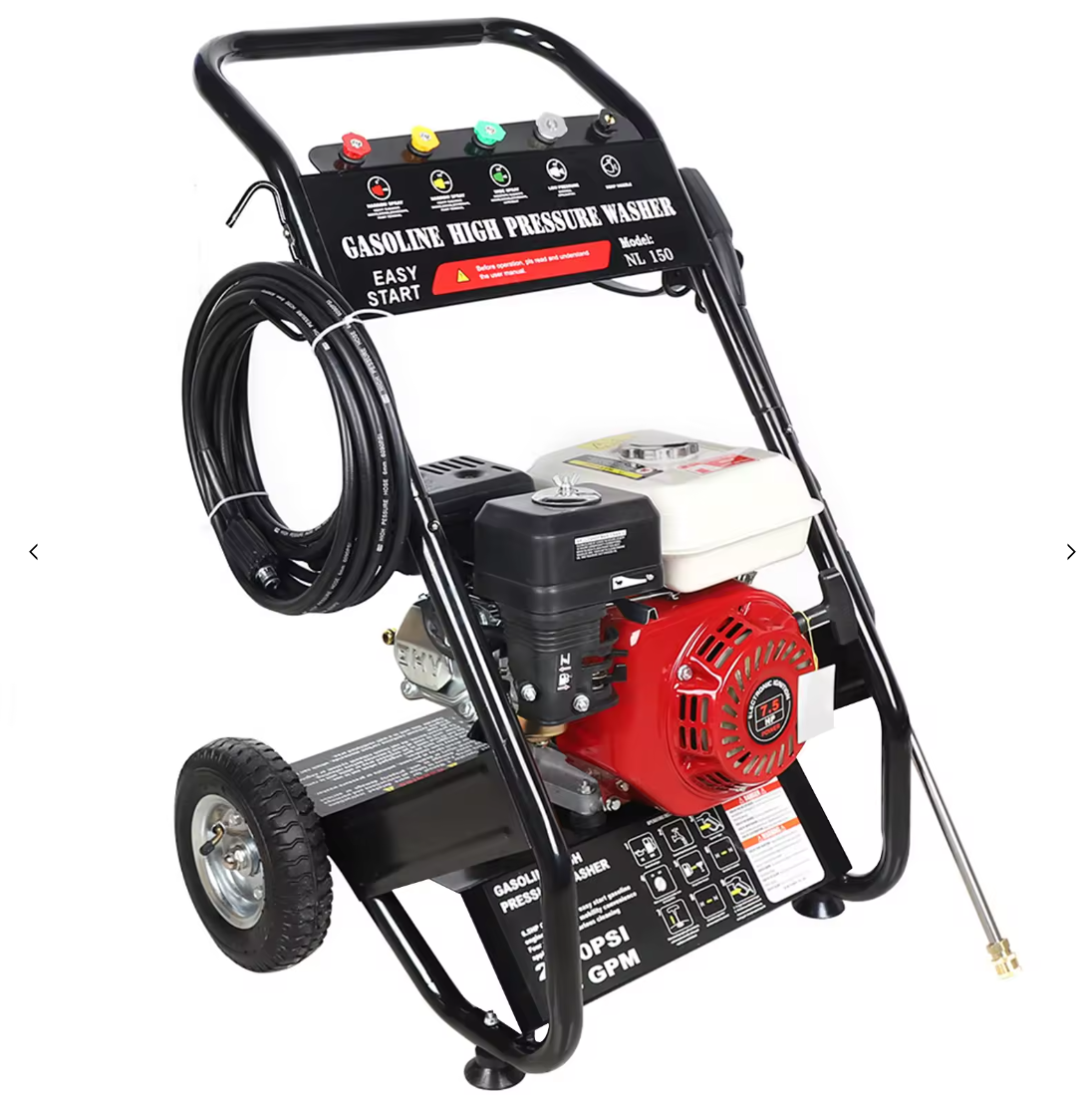 Hidrolimpiadora A Gasolina 3600 Psi / 250 Bares - Motor 4 Tiempo, 5 Boquillas | Calidad Profesional