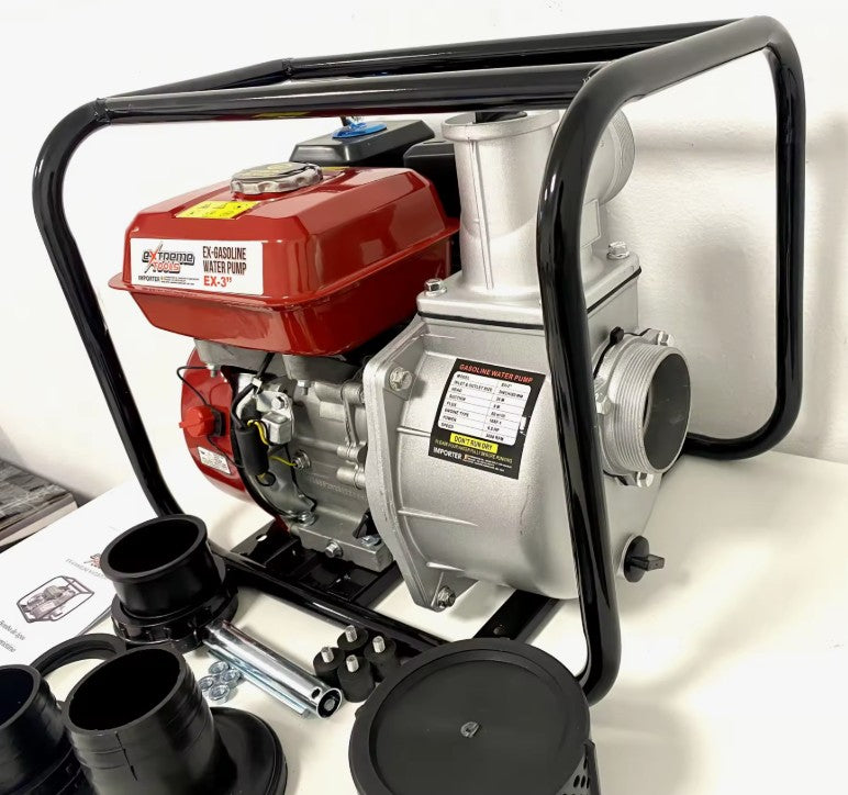 Bomba De Agua A Gasolina  De 3 Pulgadas  6.5Hp 4.8Kw De Potencia Motor De 4 Tiempos | Calidad Profesional