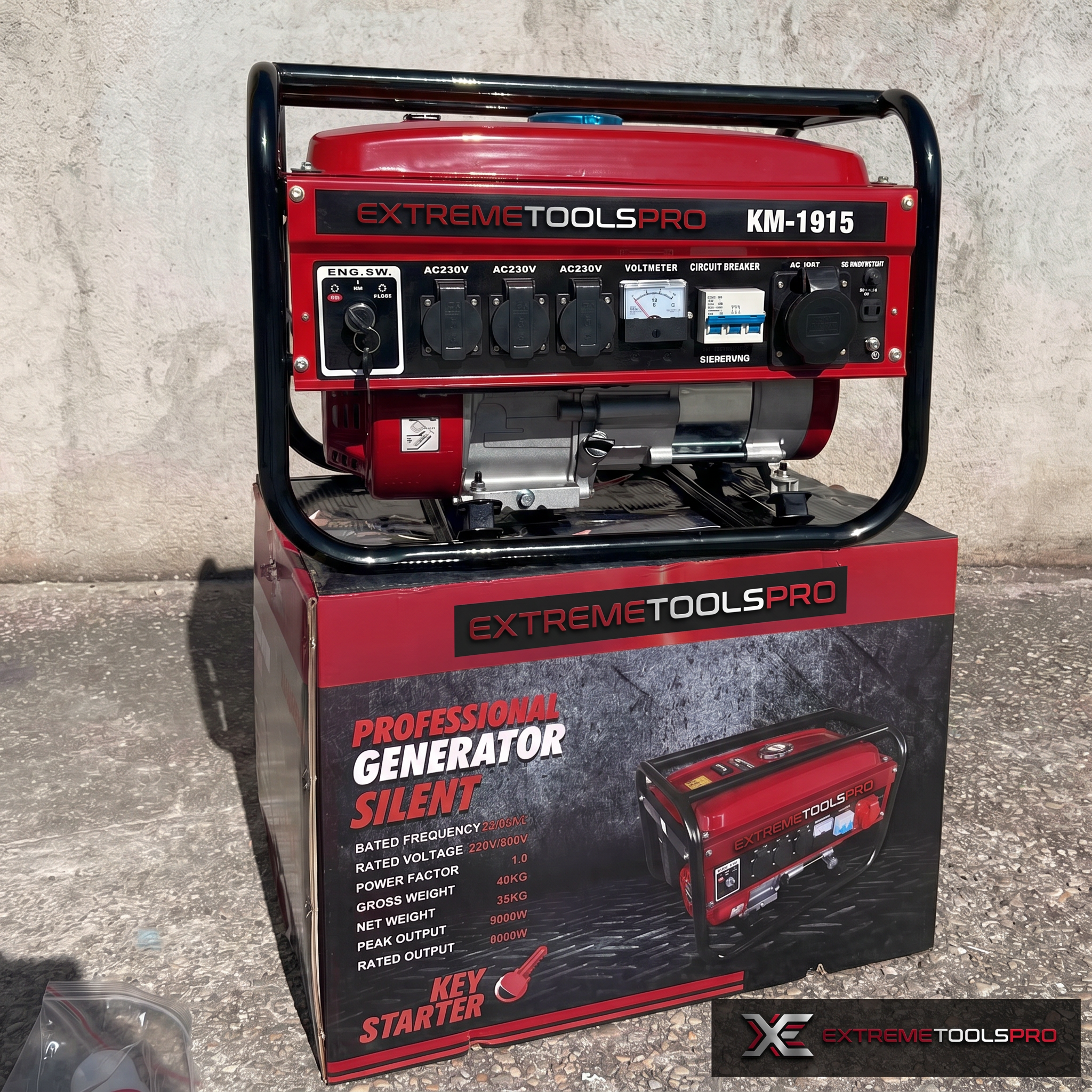 Generador a Gasolina 9500W ExtremeToolsPro Trifásico | Alta Potencia Industrial