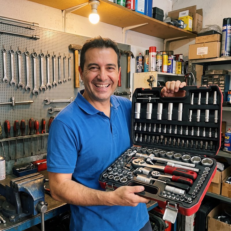 Maletín De Herramientas  | Juego De 108 Piezas Con Llaves De Carraca Y Vasos | Kit Profesional Para Mecánica Y Bricolaje | Calidad Profesional