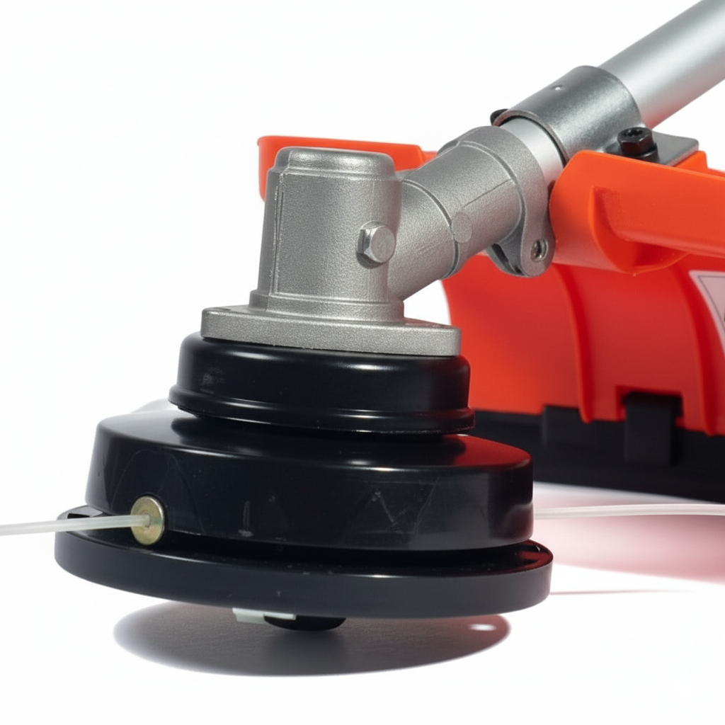 Desbrozadora de Gasolina Corte Profesional Linea hd motor 2 tiempos de 43cc y 2,41cv con dos sistemas de corte: un cabezal de hilo y otro con disco de 3 puntas