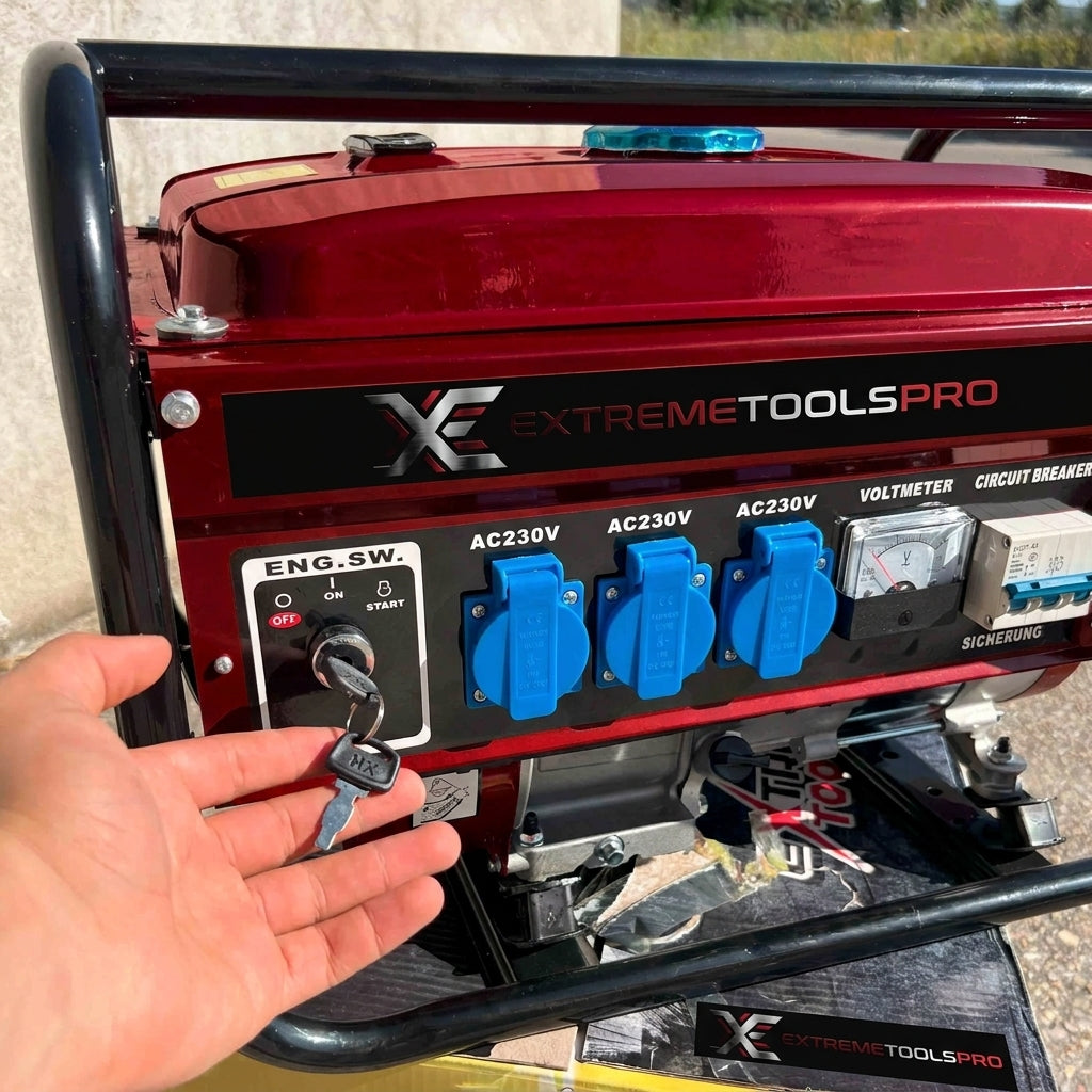 Generador a Gasolina 9500W ExtremeToolsPro Trifásico | Alta Potencia Industrial