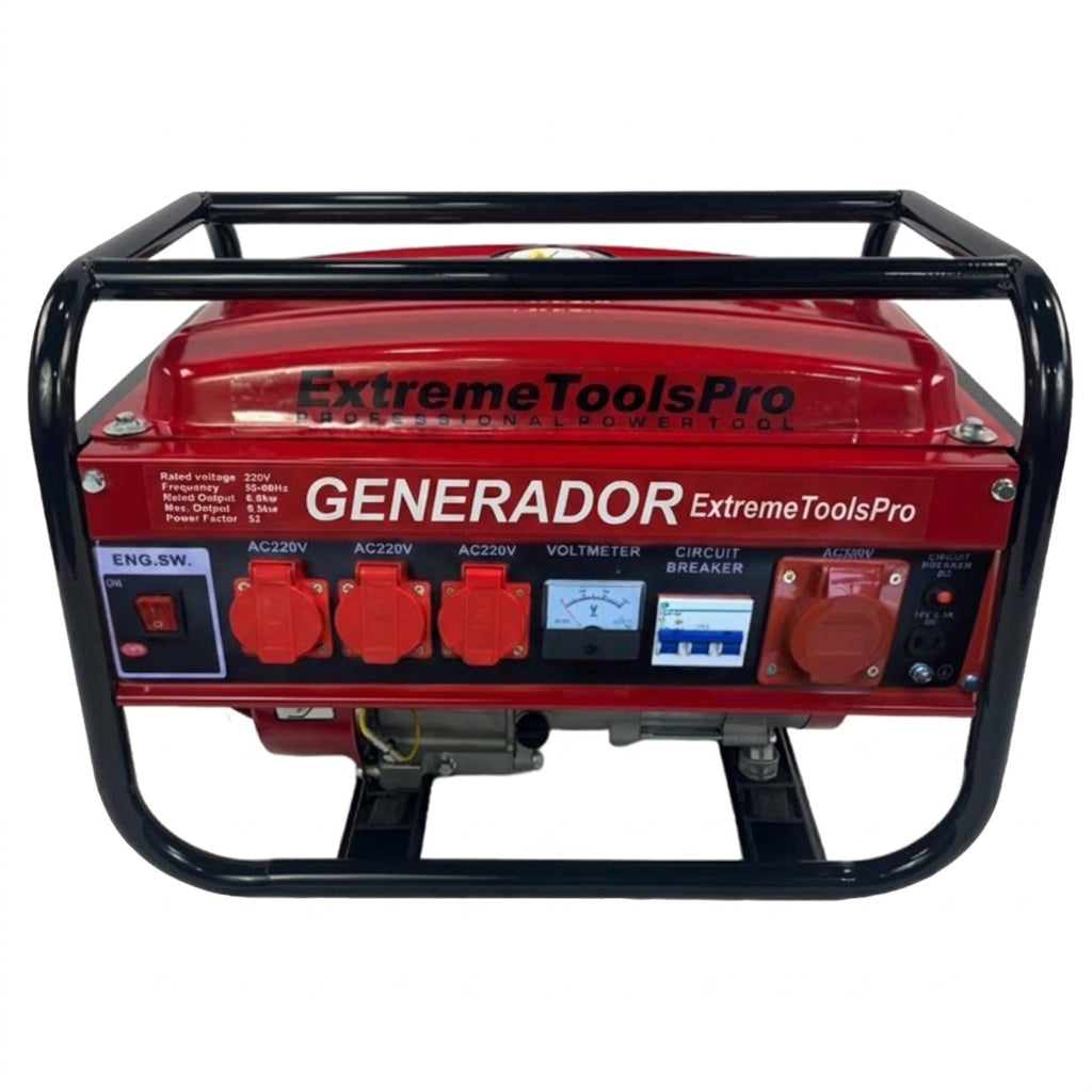 Generador a Gasolina 9500W ExtremeToolsPro Trifásico | Alta Potencia Industrial