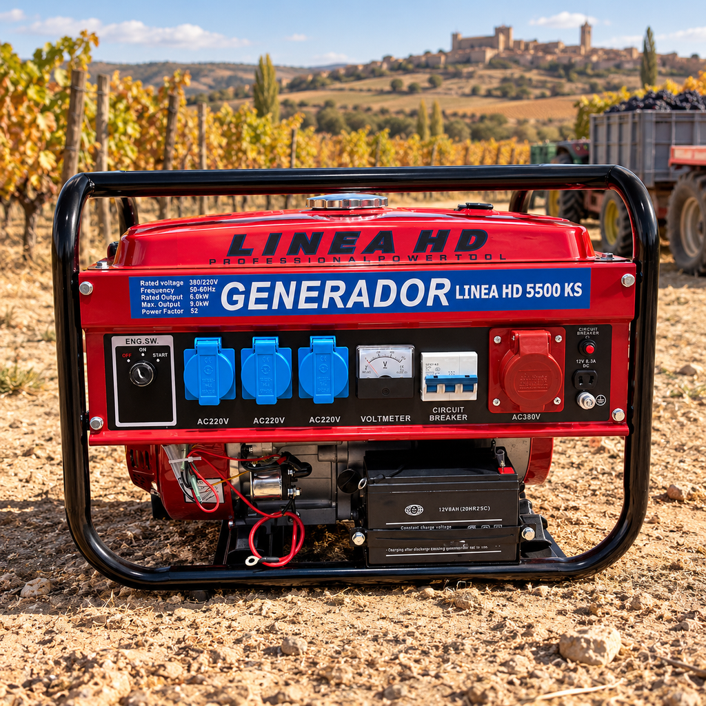 Generador de Gasolina LINEA HD 9500W | Arranque Eléctrico con Llave y Batería