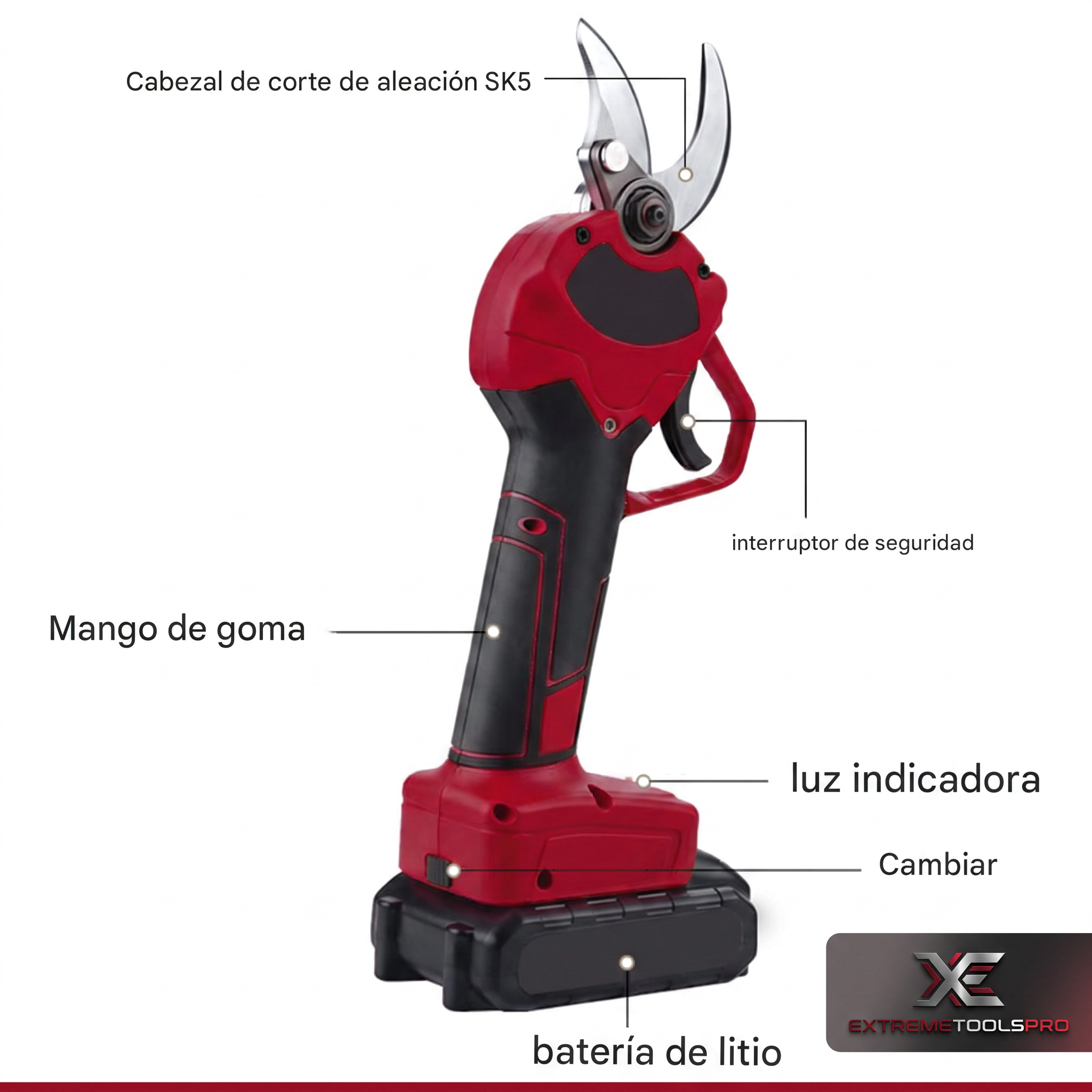 Tijeras De Podar Eléctricas | Podadora Inalámbrica De 35 Mm De Diámetro De Corte
