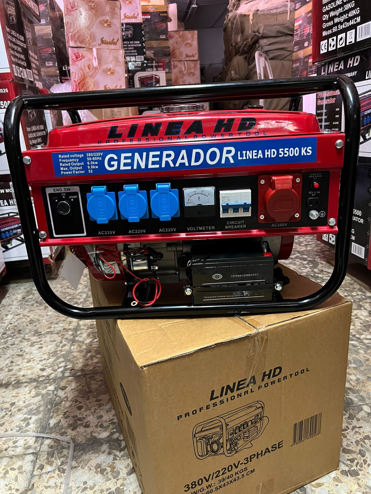 Generador de Gasolina LINEA HD 9500W | Arranque Eléctrico con Llave y Batería