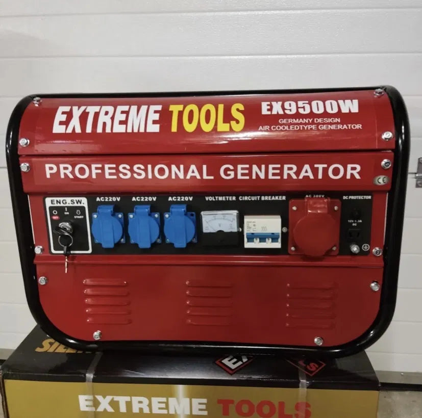 Generador a Gasolina 9500W ExtremeTools Trifásico potencia profesional