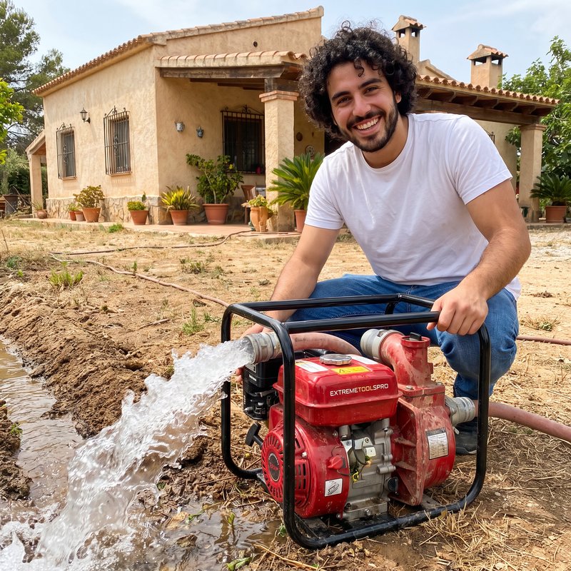 Bomba De Agua A Gasolina  De 3 Pulgadas  6.5Hp 4.8Kw De Potencia Motor De 4 Tiempos | Calidad Profesional